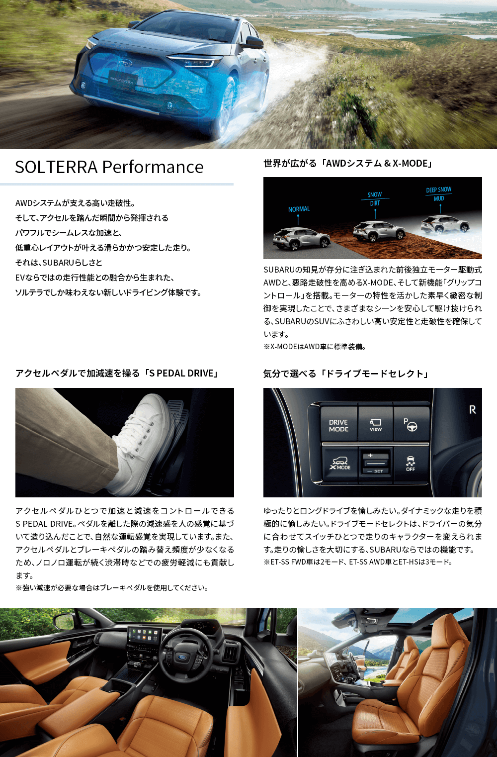 SOLTERRA Performance アクセルペダルで加減速を操る「S PEDAL DRIVE」 気分で選べる「ドライブモードセレクト」