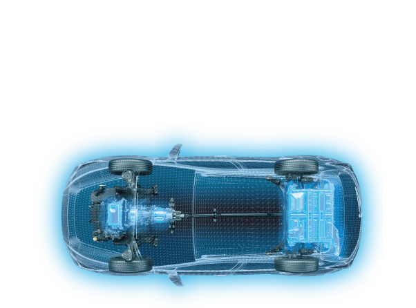 力強くどこまでも走っていける、新しい「走りの愉しさ」ゆとりある走りと燃費性能を追求した、2.5Lエンジンとパワフルなモーター。モーターの力強いトルクを直接4輪に伝えるシンメトリカルAWD。SUBARUのストロングハイブリッドなら、発進の瞬間から高速走行まで、幅広いシーンで心地よい加速と安定感のある走りを愉しめます。